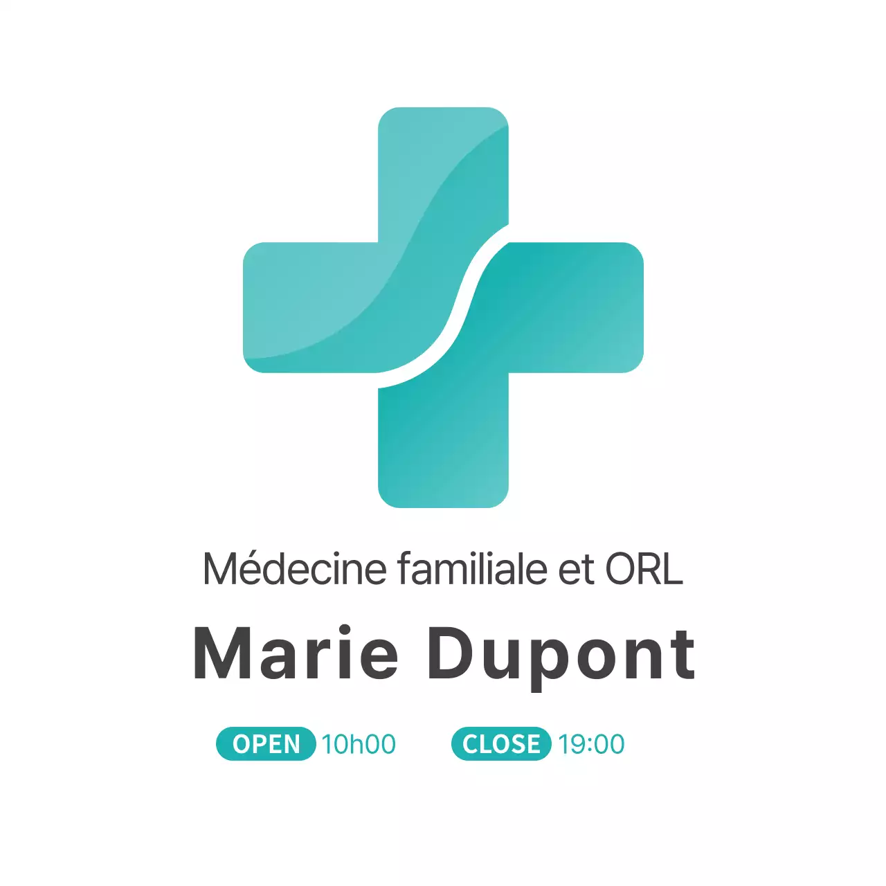 Logo de la médecine familiale de style simple en menthe et noir