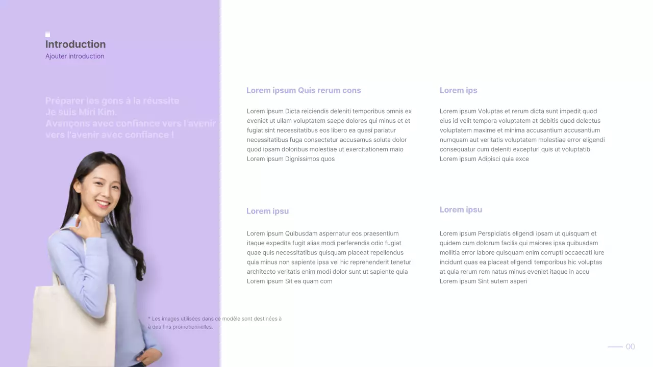 Portefeuille simple avec dégradé mauve