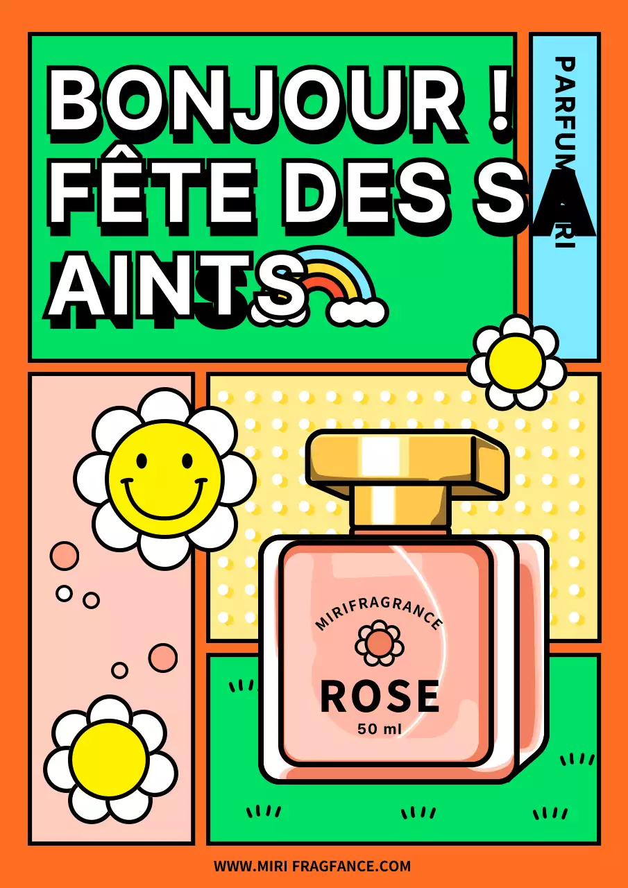 Orange Lime Green Colourful St. Valentine's Day Rose Perfume