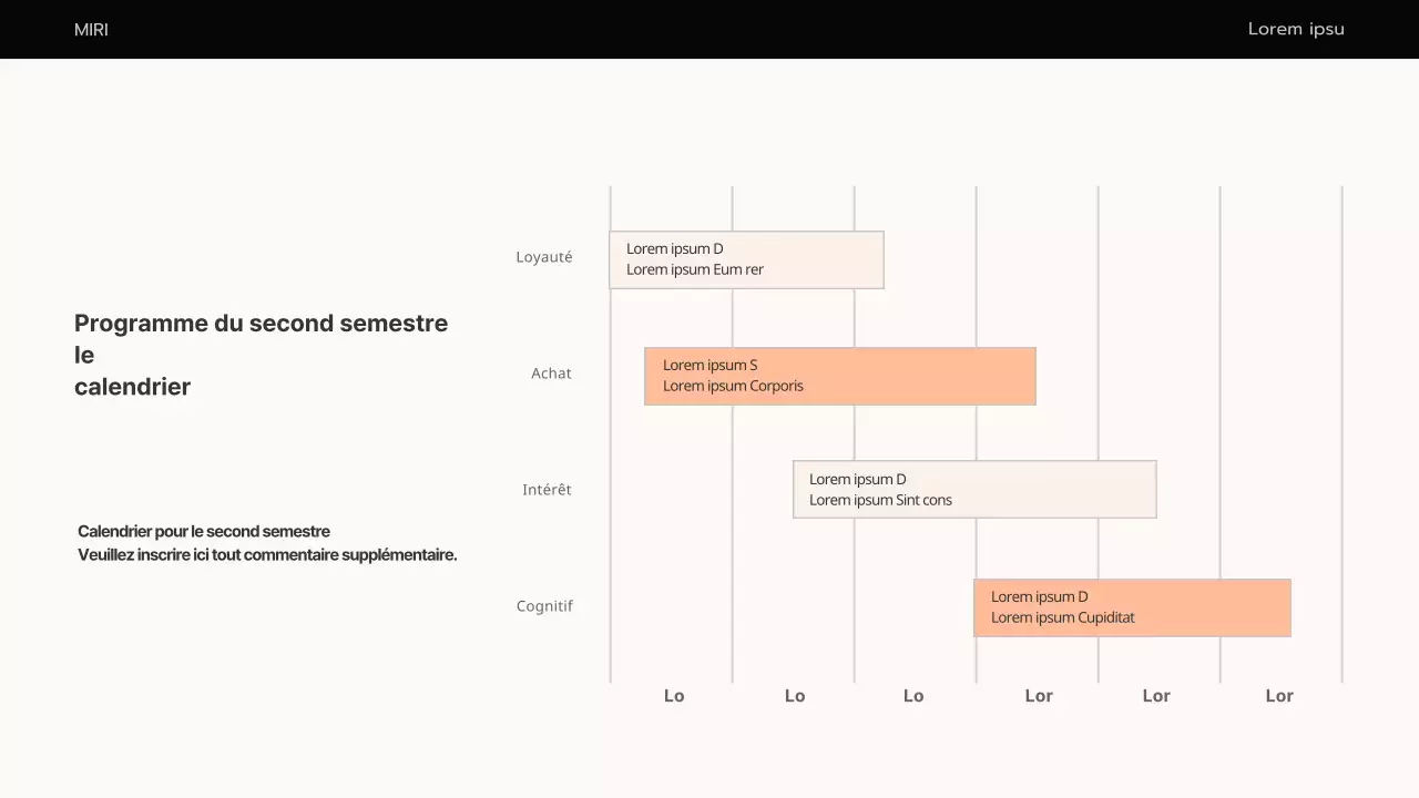 Un plan d'affaires simple en orange et beige