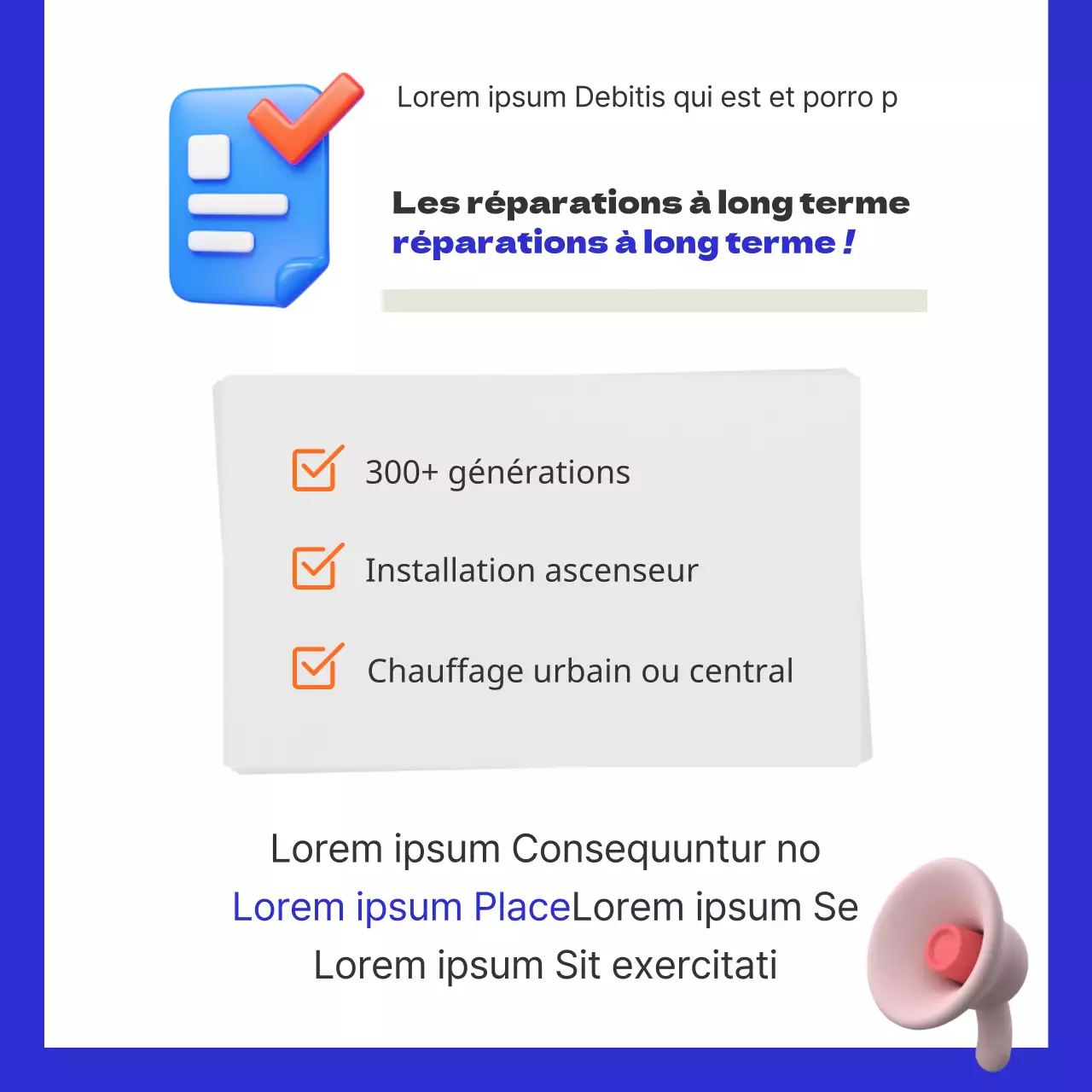 Nouvelles de la carte sur l'indemnité de réparation à long terme pour les déménagements de l'automne bleu-orange
