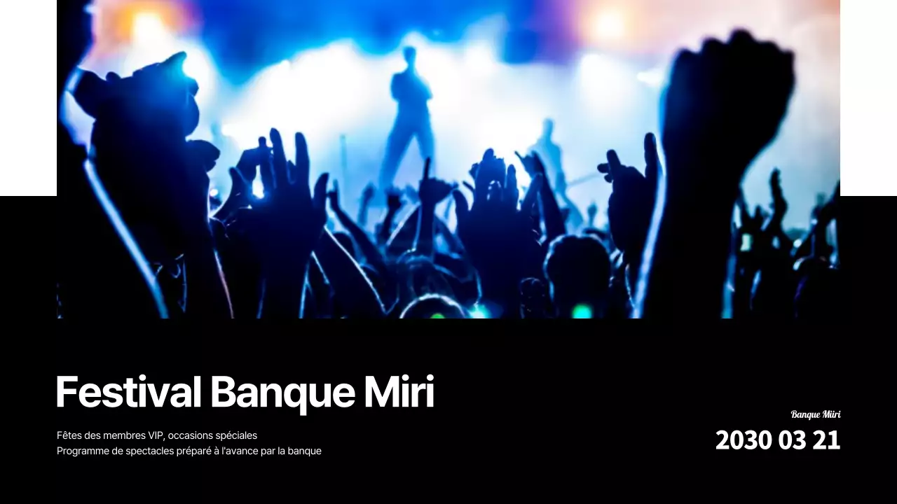 Une simple setlist de festival en noir et blanc