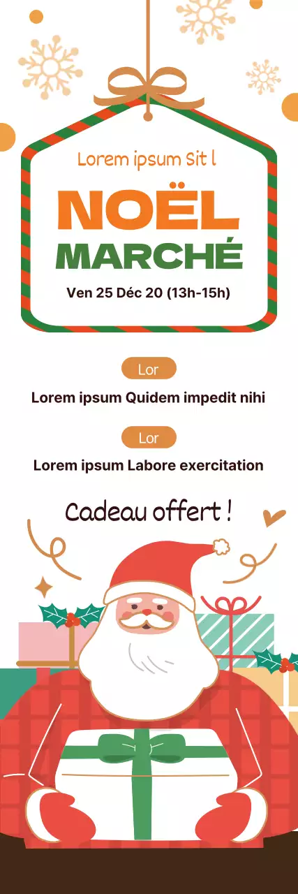 Illustration rouge Promotion de l'église de Noël