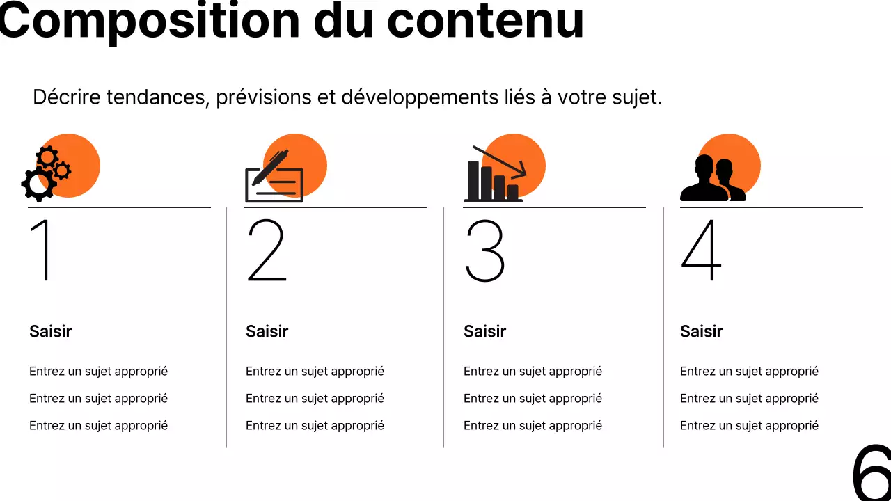  Rapport d'activité minimaliste en orange et noir
