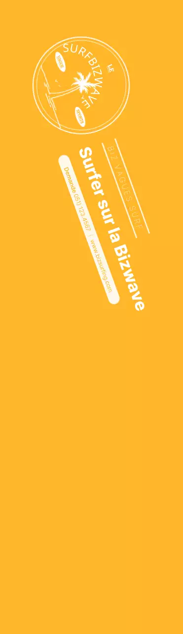 Un logo simple, bleu et jaune, représentant l'emblème du surf, pour promouvoir le magasin.