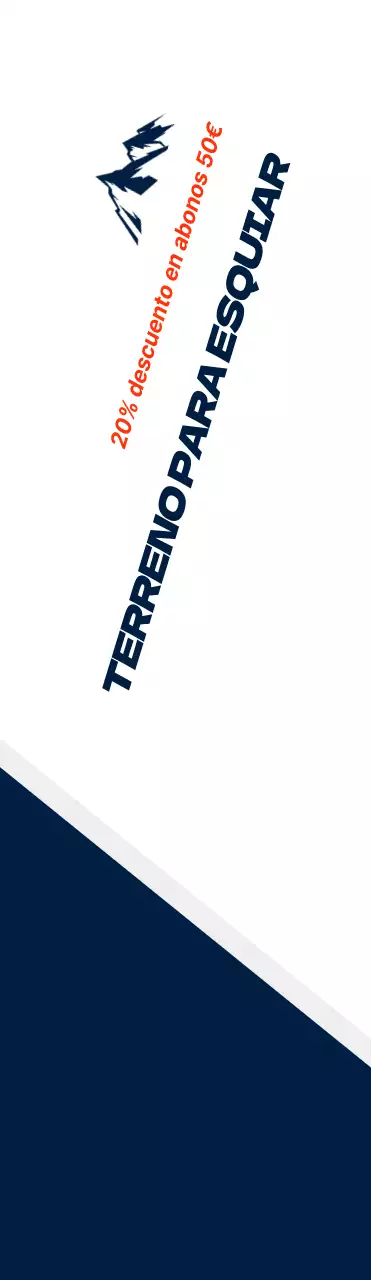 Ropa de esquí de estilo limpio en azul marino oscuro y blanco para anunciar y promocionar descuentos.