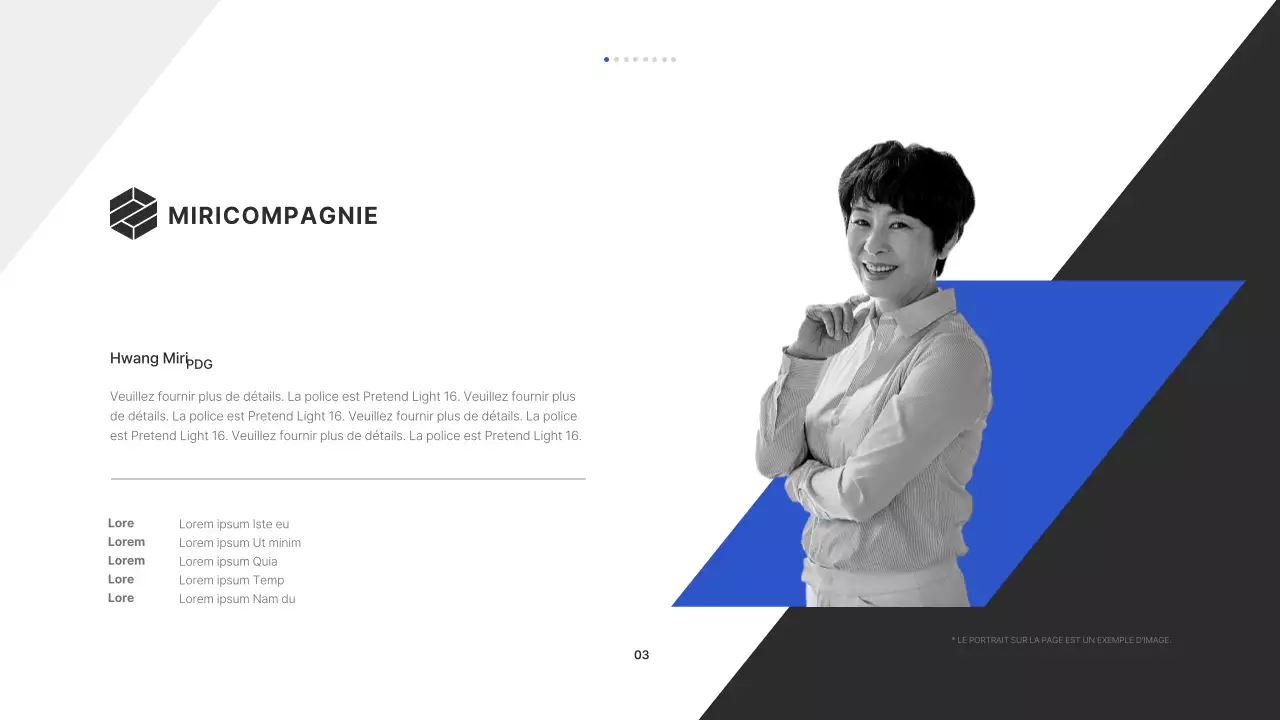 Rapport à motif diagonal avec tonalité noire et bleue