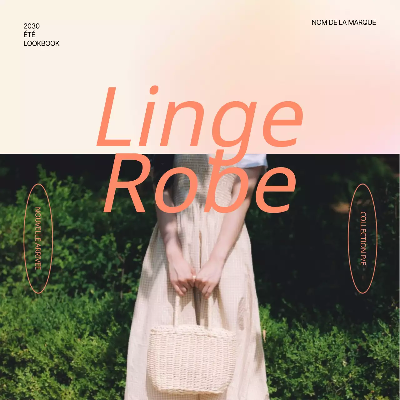 Lookbook de la robe en lin beige avec accents photographiques