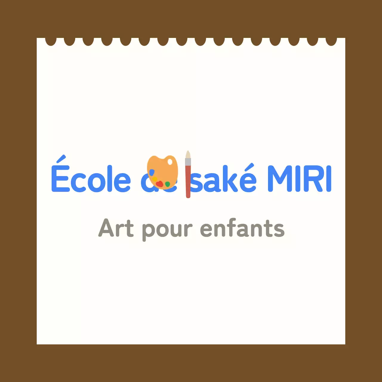 École d'art pour enfants en balsa sur fond de carnet de croquis blanc