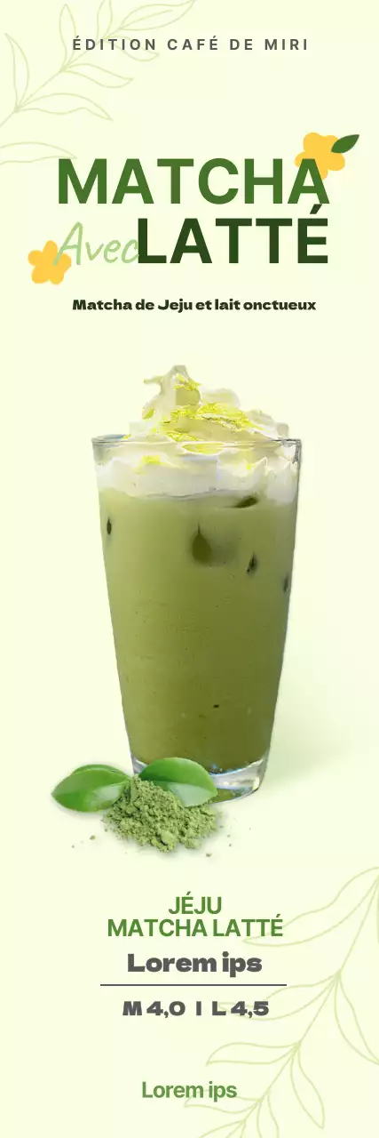 Bannière du menu du café Lime Green