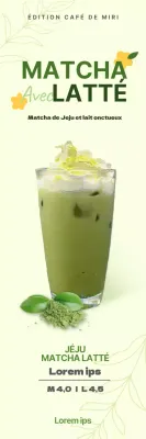 Bannière du menu du café Lime Green