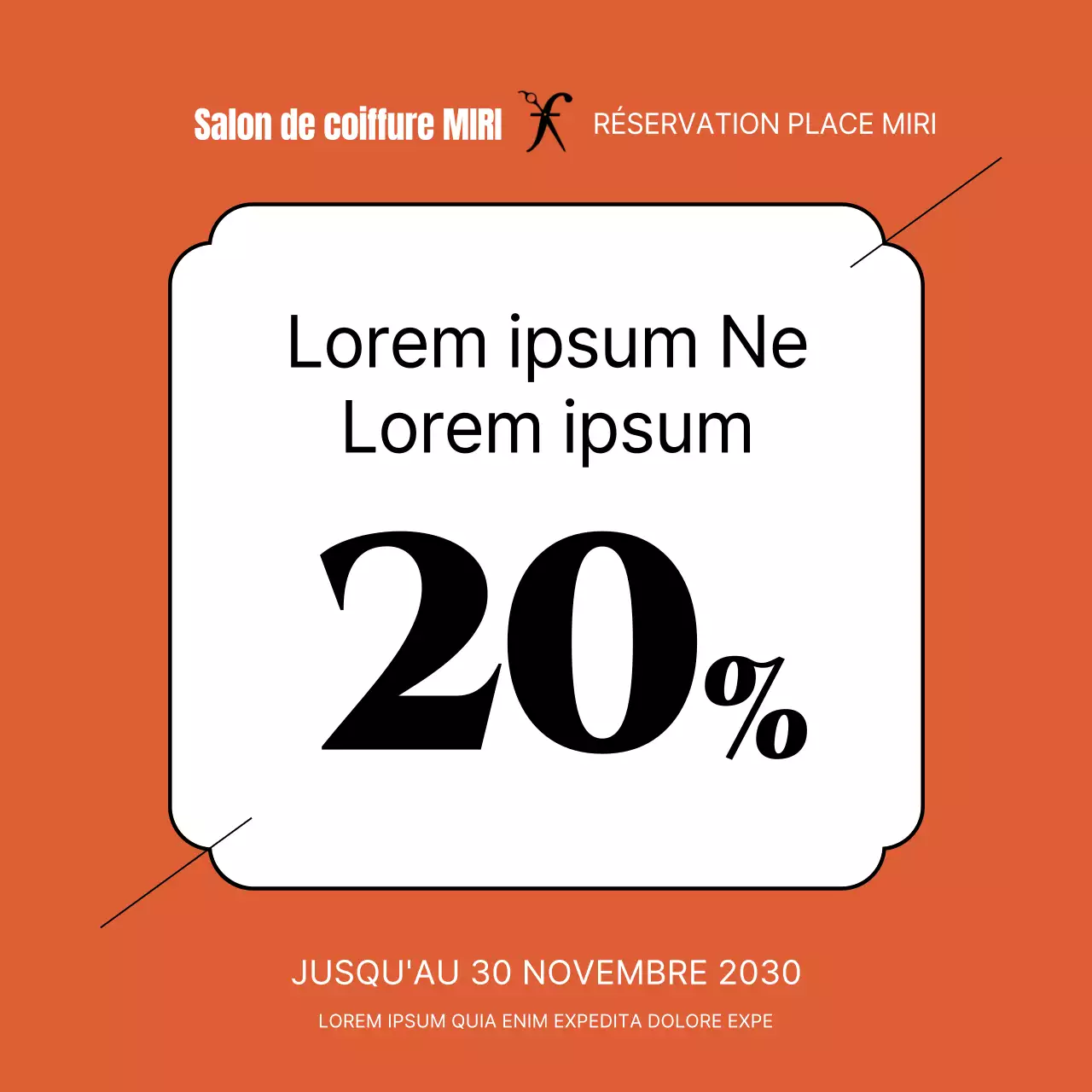 Une annonce du propriétaire de la cantine du magasin orange et ordonné