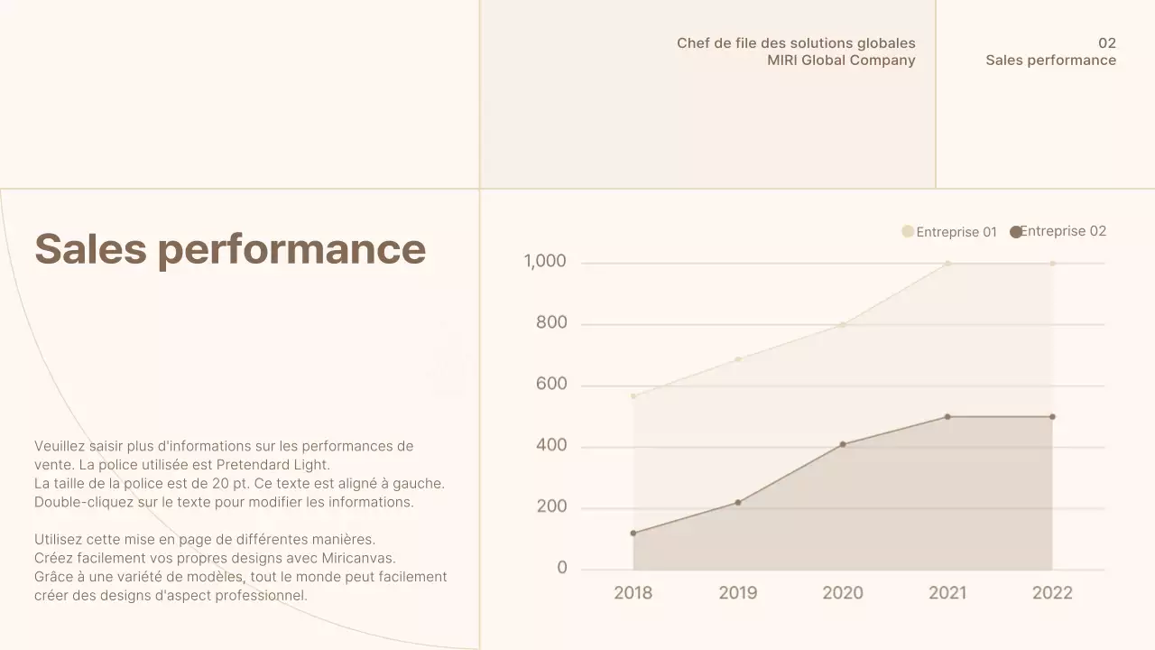 Un profil d'entreprise simple, brun et beige
