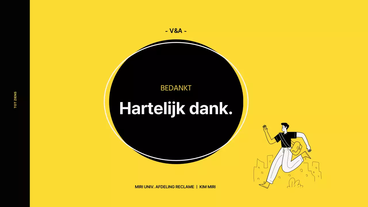 Marketingpromotieplan voor een sneaker met een levendig kleurenillustratieconcept in gele en zwarte tinten.