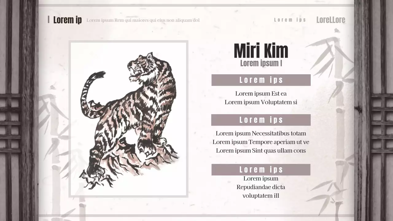 Marron et beige orientalisation concept sagas de lutte proposition de webtoon