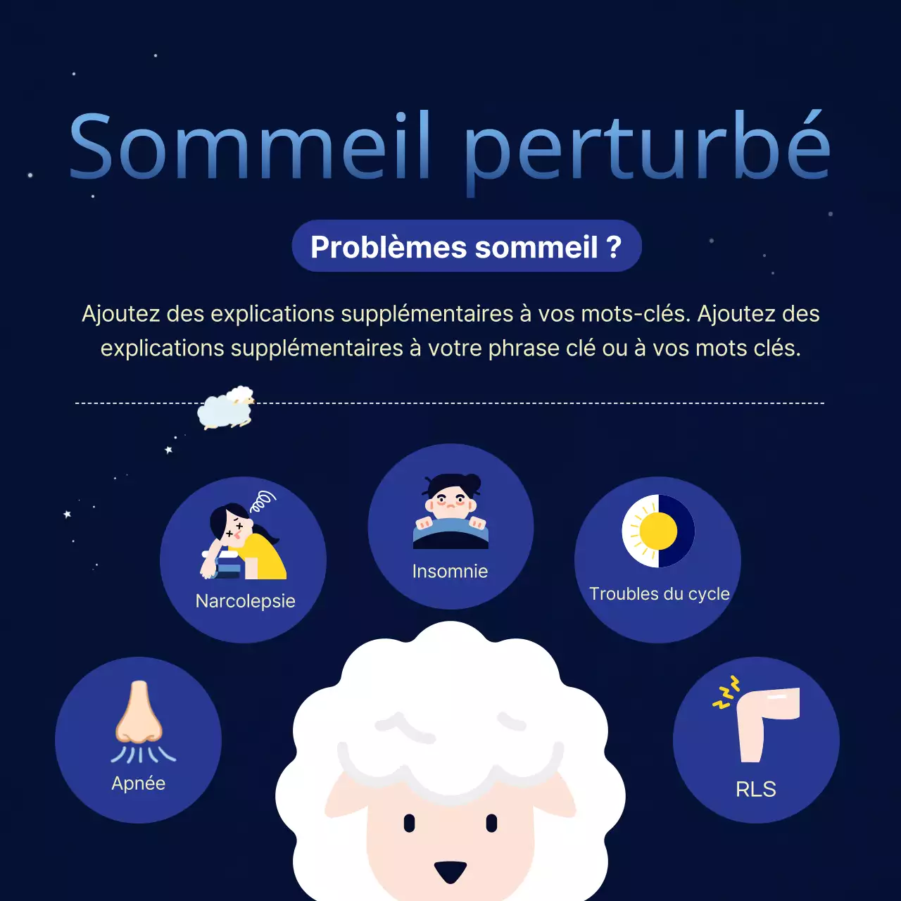 Nuits sombres et rêveuses, bleu marine et violet, invités indésirables Diagnostic de l'insomnie