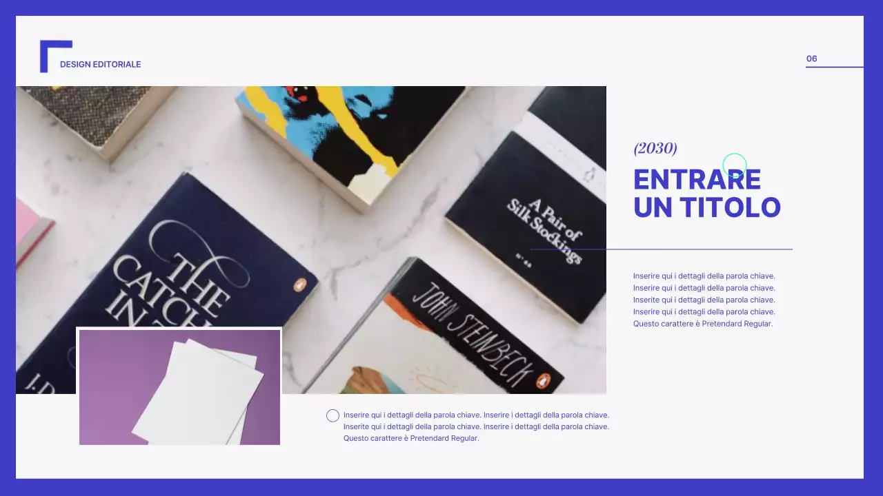 Un portafoglio semplice in blu e bianco