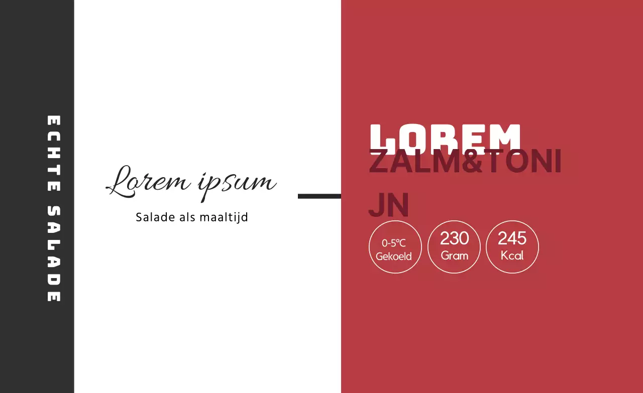 Rood zwart illustratie sla voedsel etiket