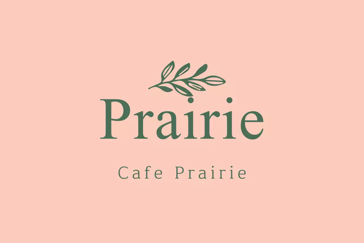 Peach Minimal Cafe Logo Banner