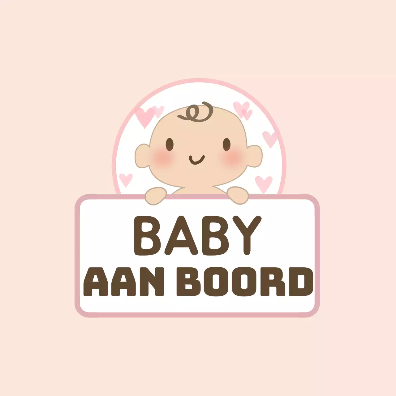 Roze witte schattige illustratie met een kind dat rijdt