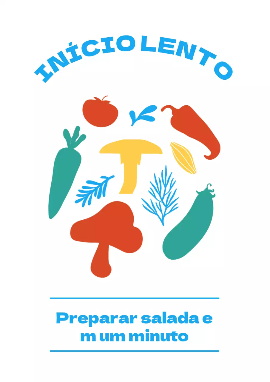 Autocolantes para o interior de um café com saladas com imagens engraçadas de legumes