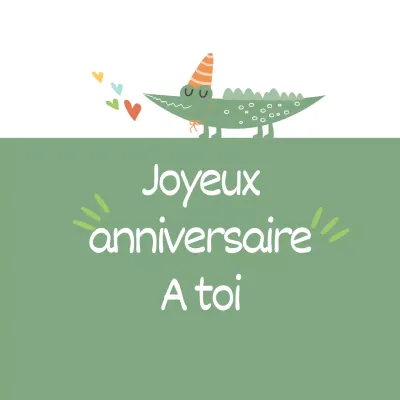 Anniversaire de l'alligator