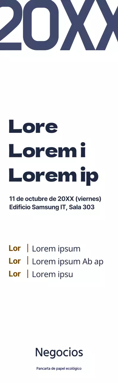 Estilo sencillo en azul marino y marrón Información para la Conferencia de Otoño
