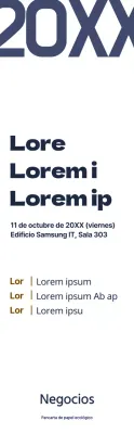 Estilo sencillo en azul marino y marrón Información para la Conferencia de Otoño