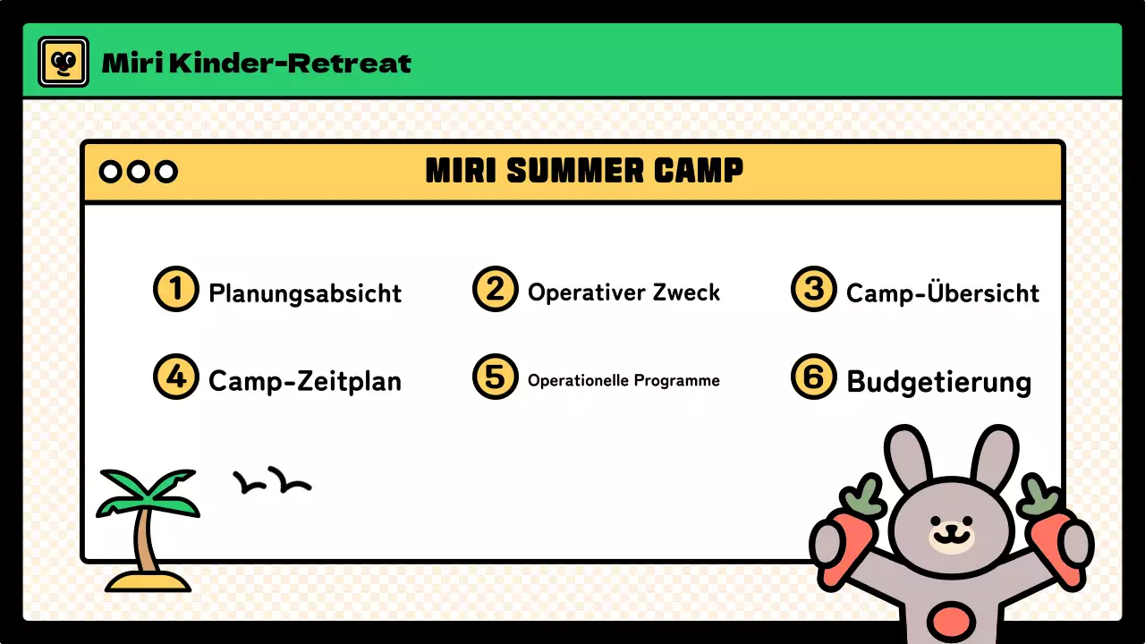 Kinder-Winterlager mit niedlichem Stil in Hellblau und Grün