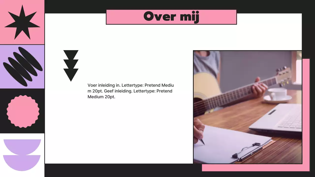 Componistenportefeuille van ritmische geometrische elementen