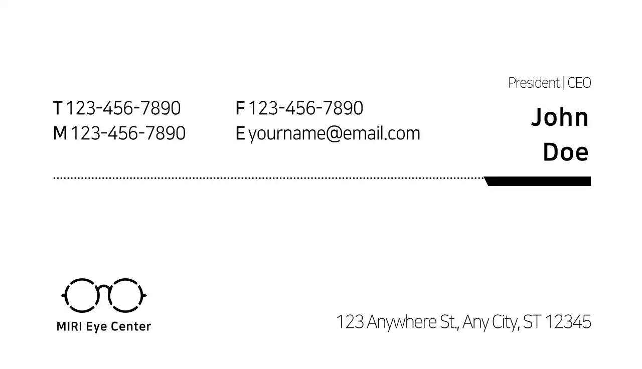 White Minimalist Eye Business Card