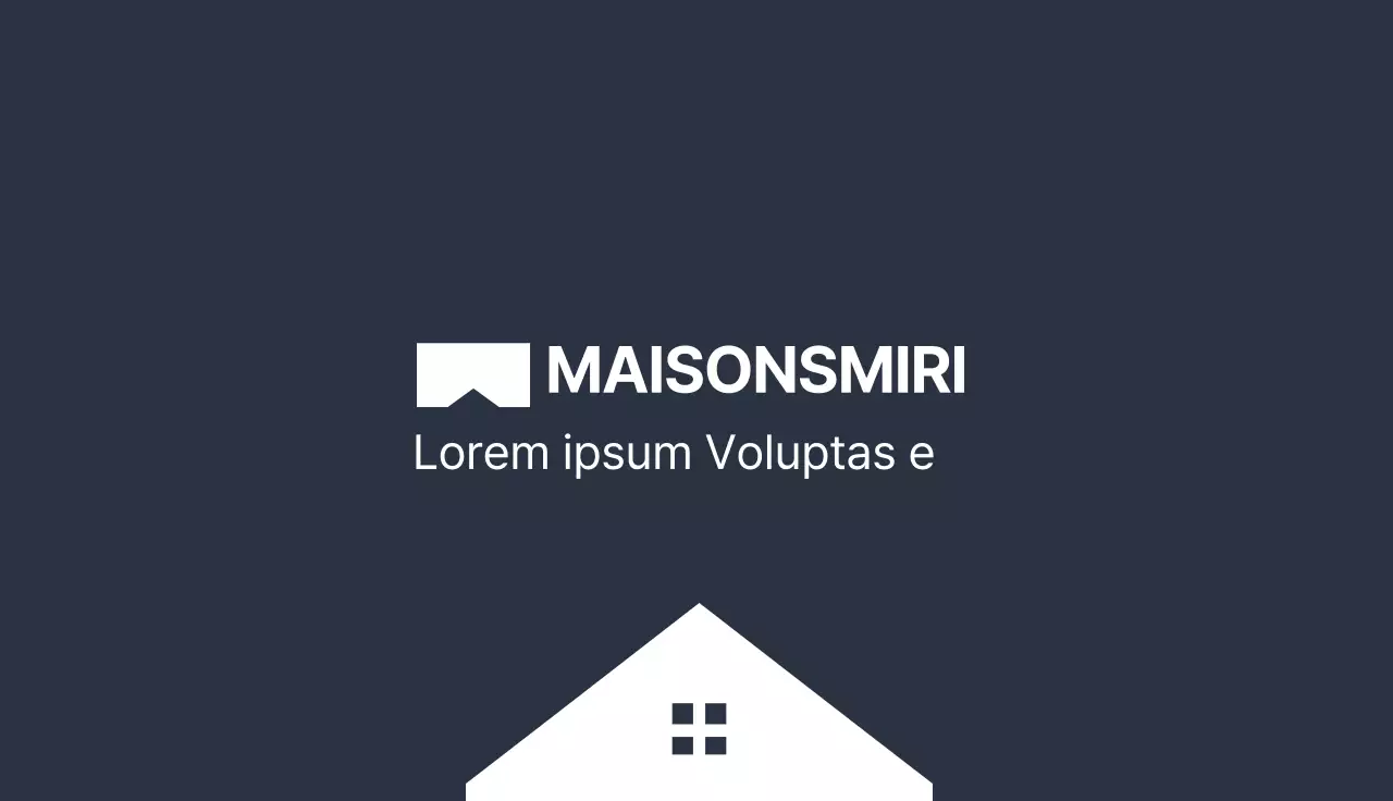 Illustration bleu marine logo propre immobilier
