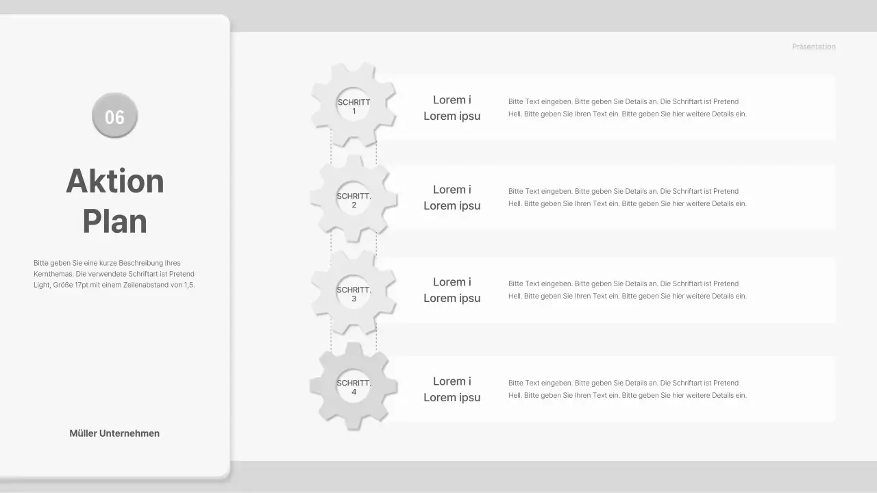 Vorschlag mit grauen, dreidimensionalen Zahnelementen
