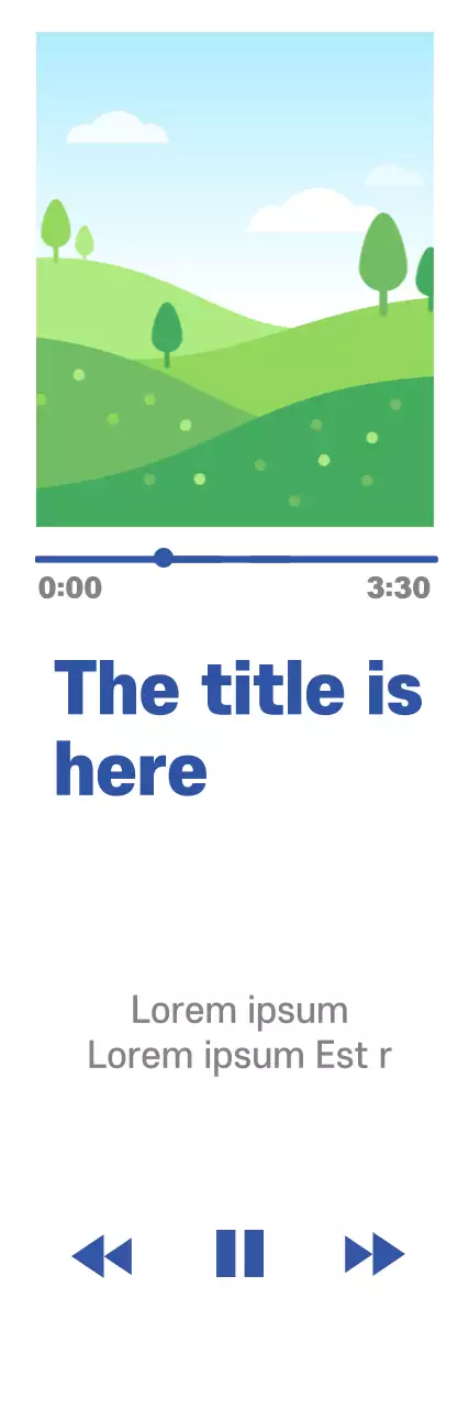 Faixa de playlist de música simples verde