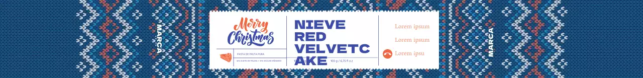 Tarta de Navidad con diseño de jersey azul marino