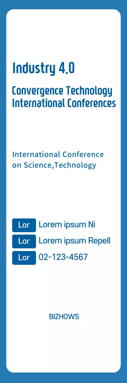 Banner de anúncio da conferência de tecnologia profissional azul