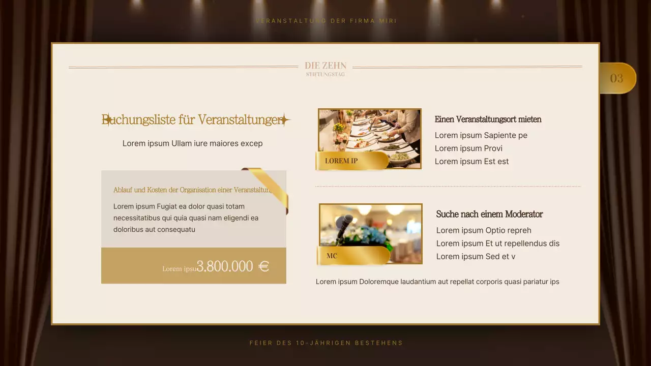 Browns Plan für die Jubiläumsfeier