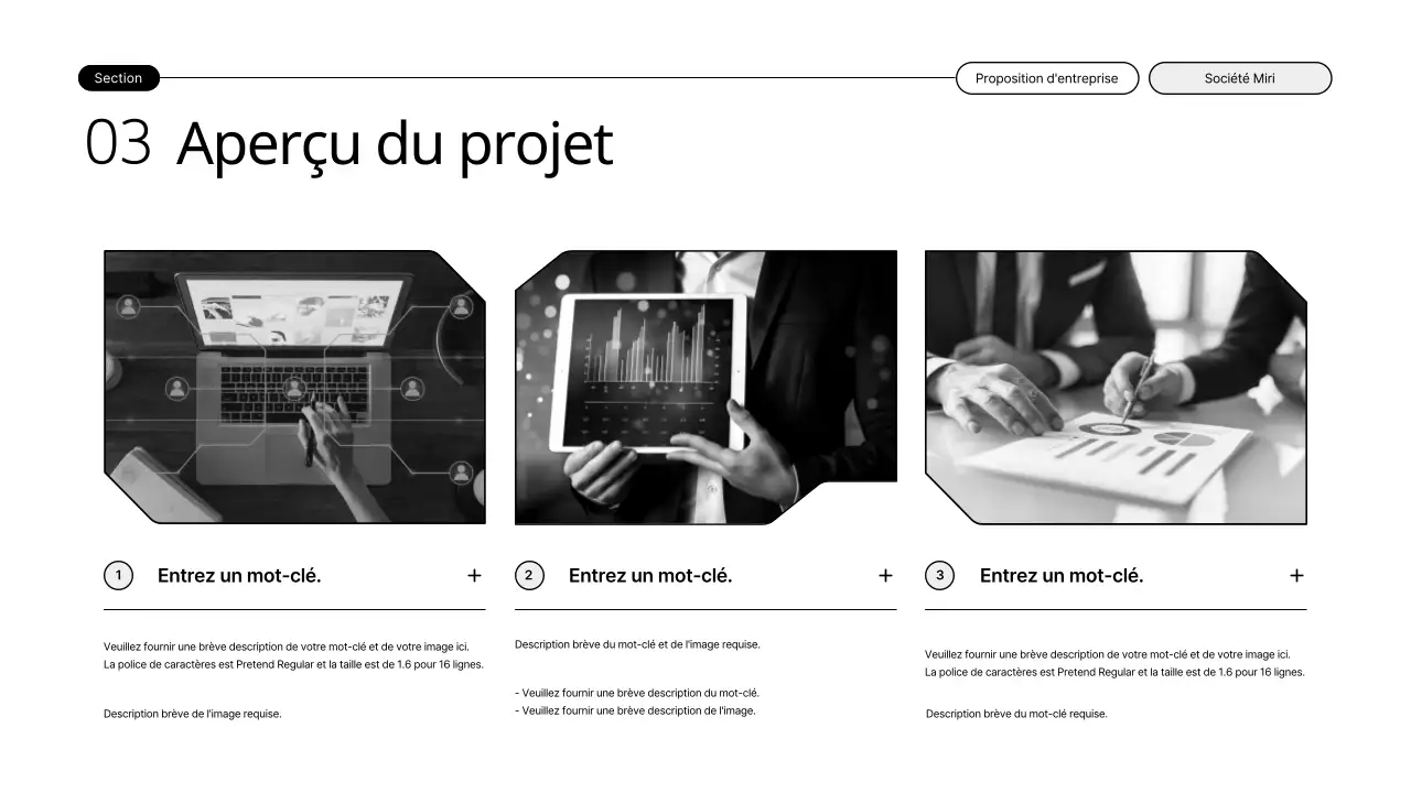 Une proposition simple et modulable avec des illustrations en noir et blanc