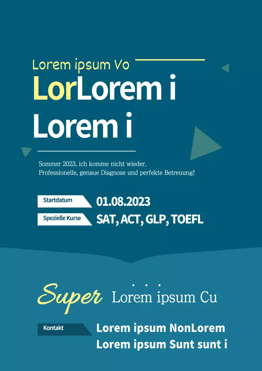 Fördern Sie eine saubere Sommerklasse mit blauen und grünen Formen