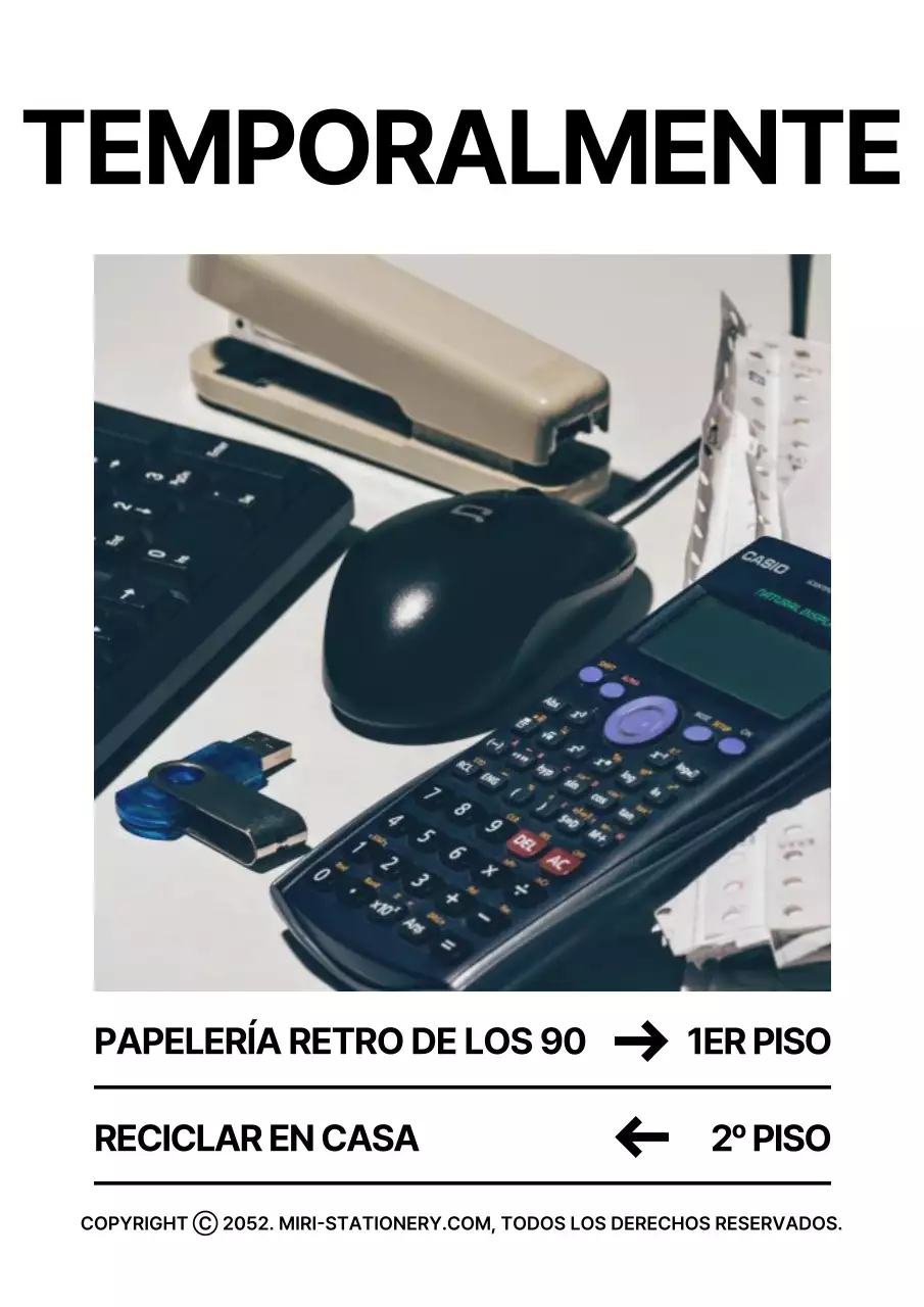 Papelería en blanco y negro