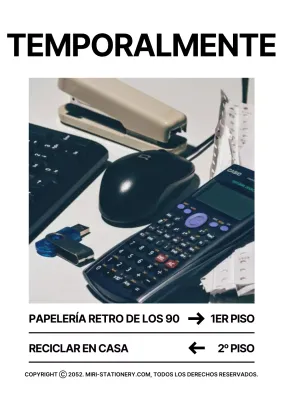 Papelería en blanco y negro