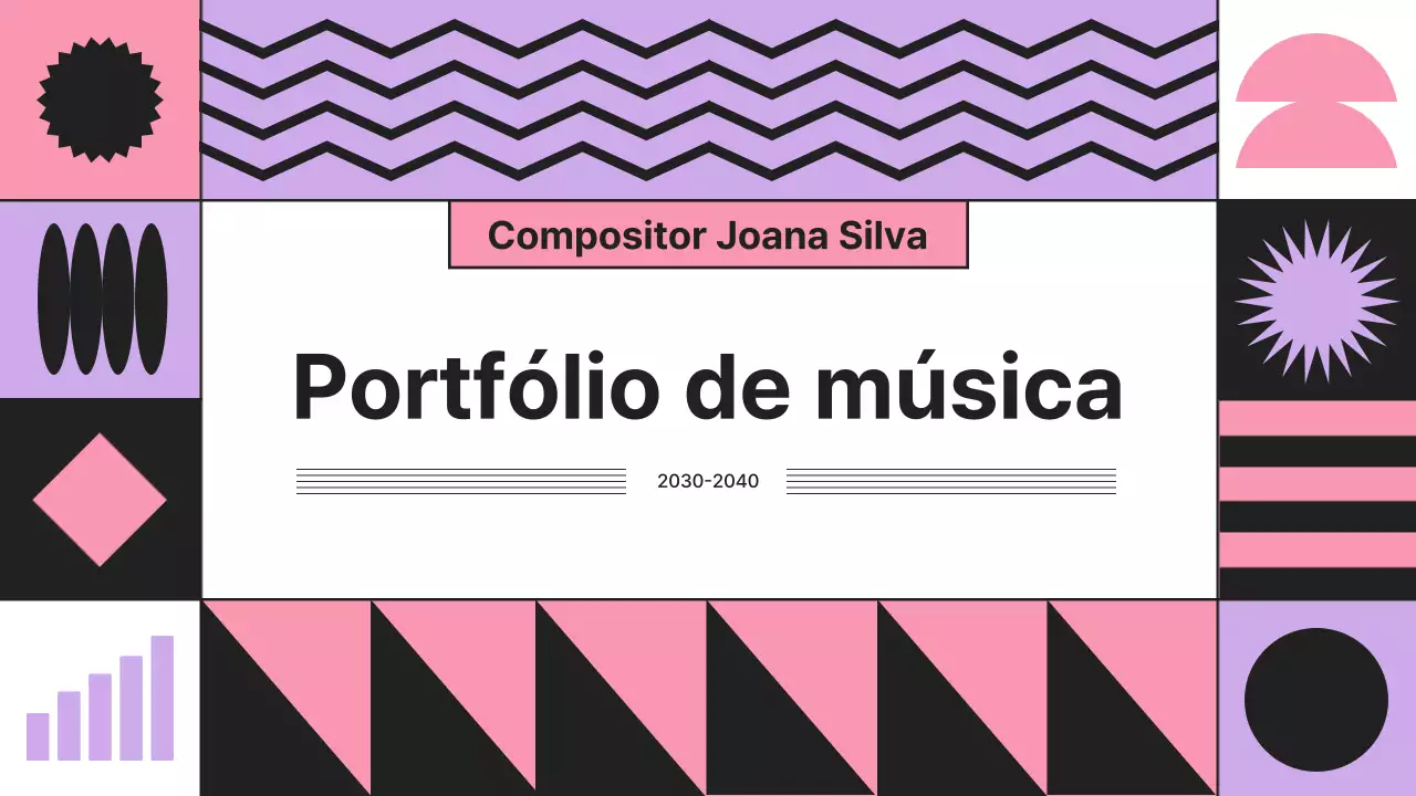 Carteira de compositores de elementos geométricos rítmicos