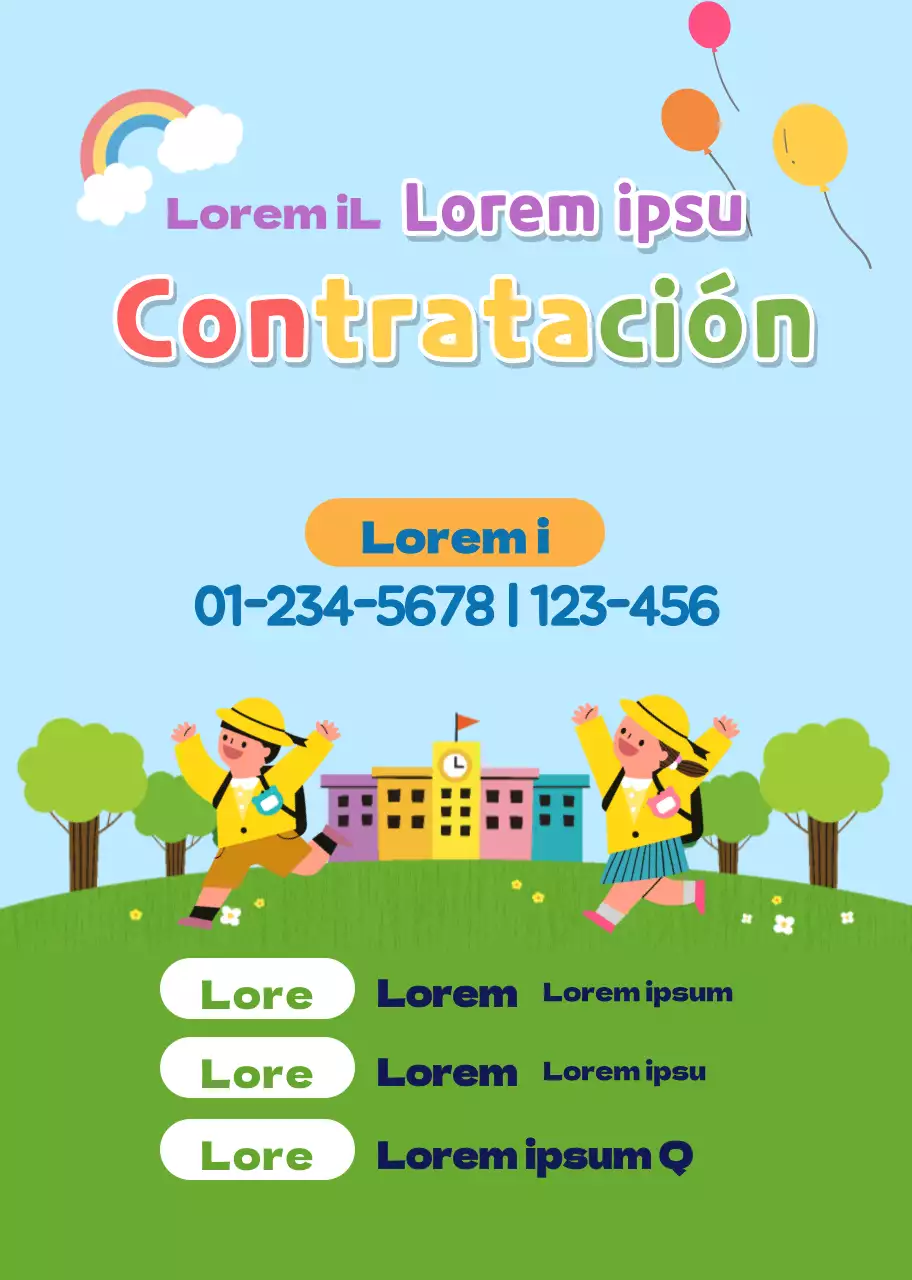 Azul claro verde lindo reclutamiento PR