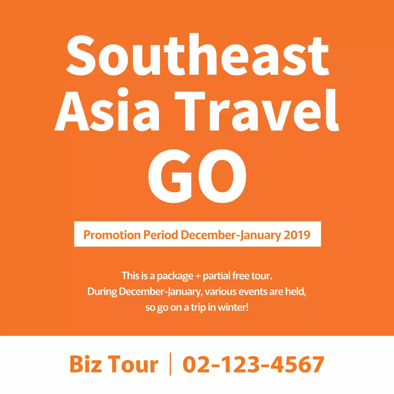 Orange Simple Travel Promotion Banner