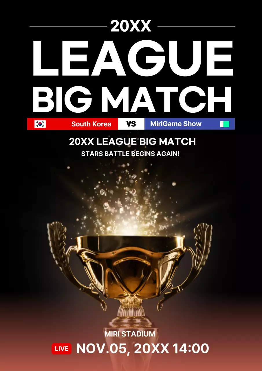 Black Modern Sports Promotion Poster