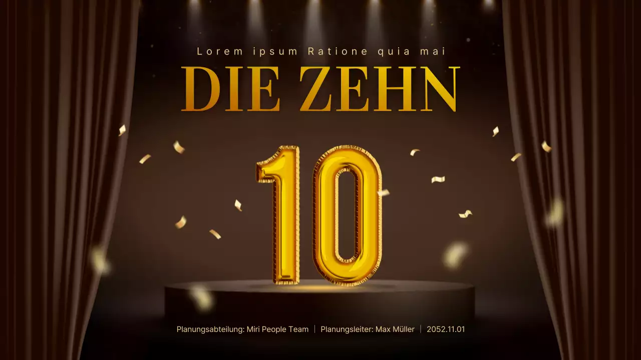 Browns Plan für die Jubiläumsfeier