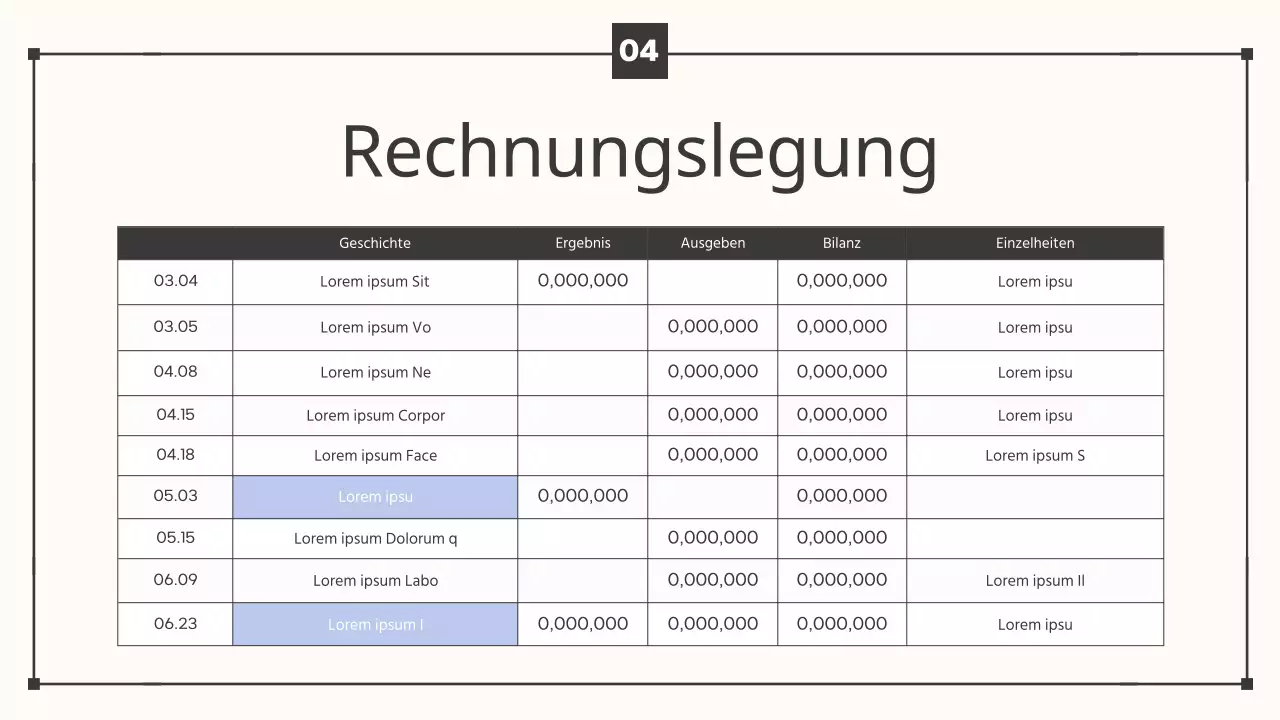 Ankündigung der Plenarsitzung zum Semesterende in schlichtem Beige und Hellblau