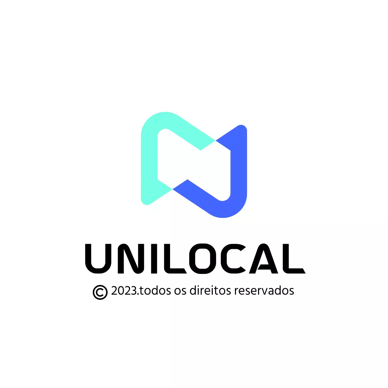 Logótipo da empresa num círculo azul claro