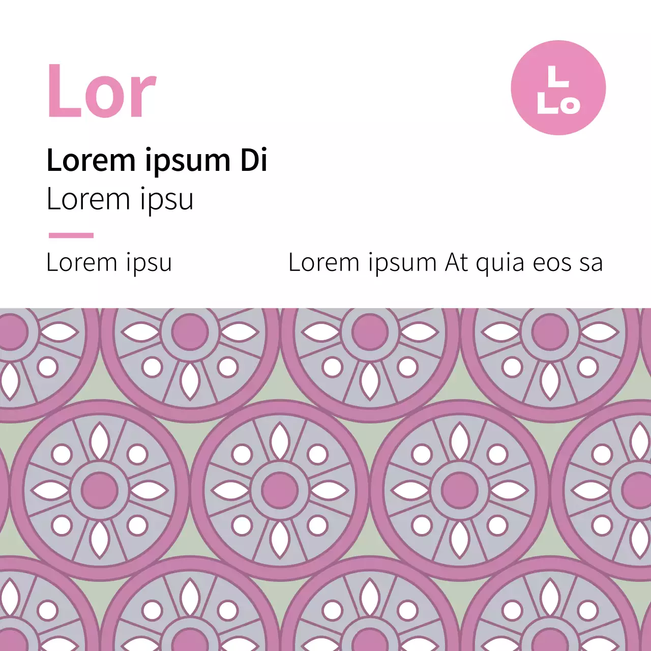 Traditionelles Lebensmittel-Hanwa-Etikett mit rosa Muster