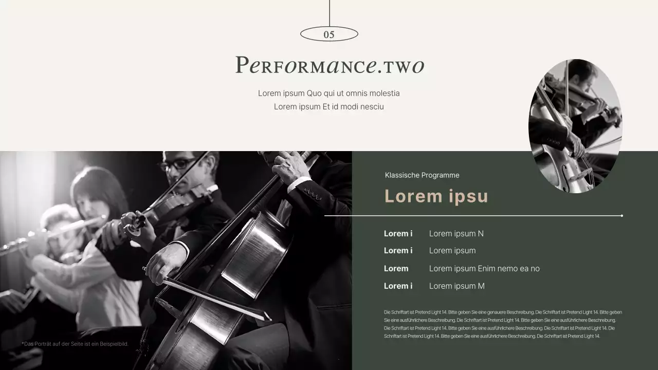 Portfolio der Leistungsgruppe in Khaki